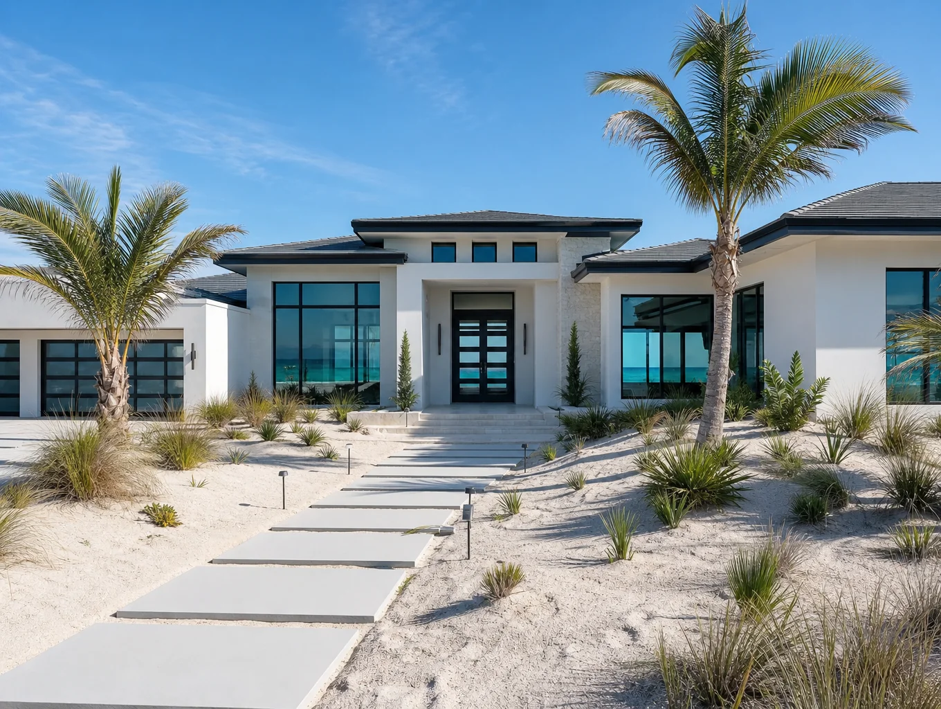 Documentary architectural photograph of Miami Beach modernist oceanfront residence