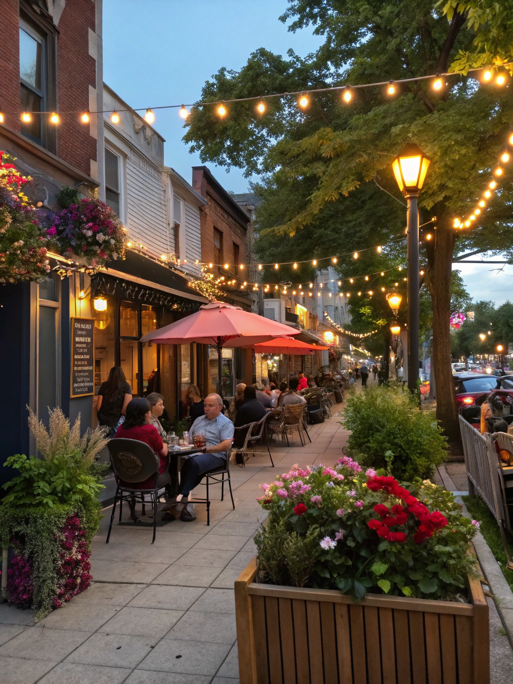 Bistros, neighborhood retail, and street-level dining in Edgewater