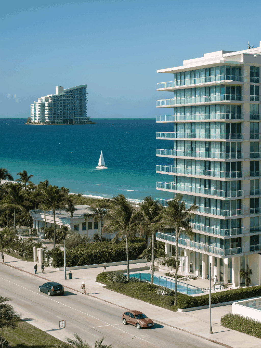 Dadeland area showing contemporary condominium towers and urban transit connectivity