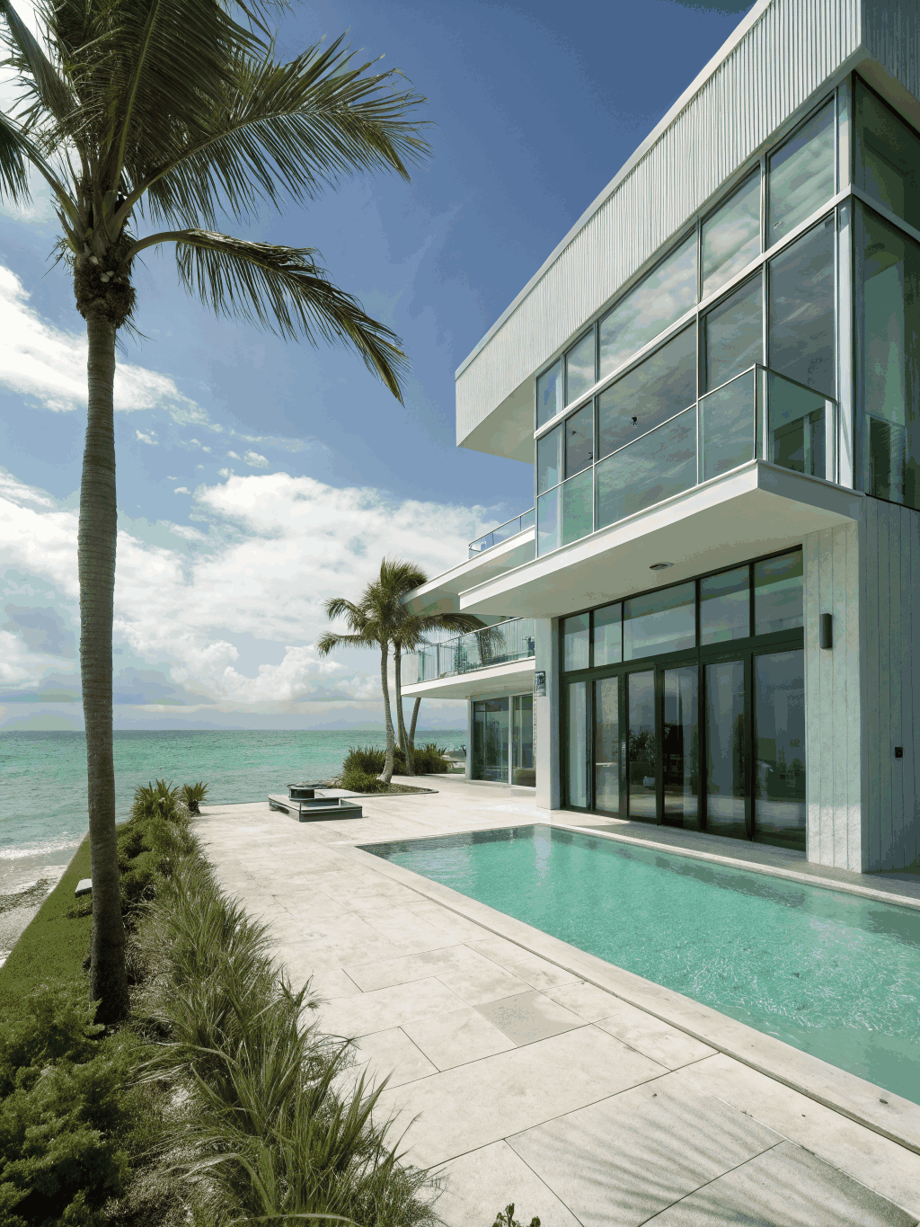 Waterfront homes and canal in Miami Beach