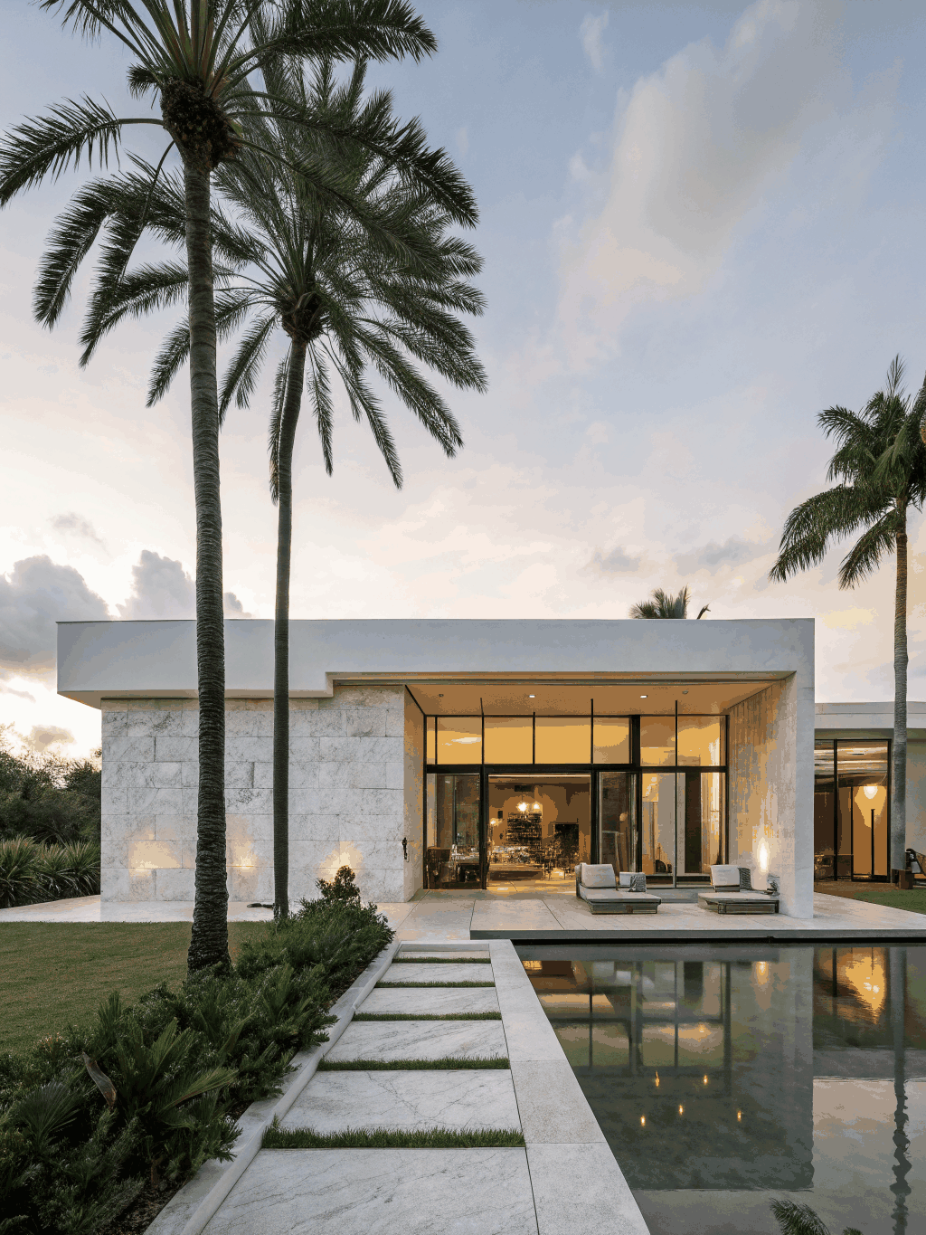 Contemporary architectural residence surrounded by lush greenery in Ponce-Davis