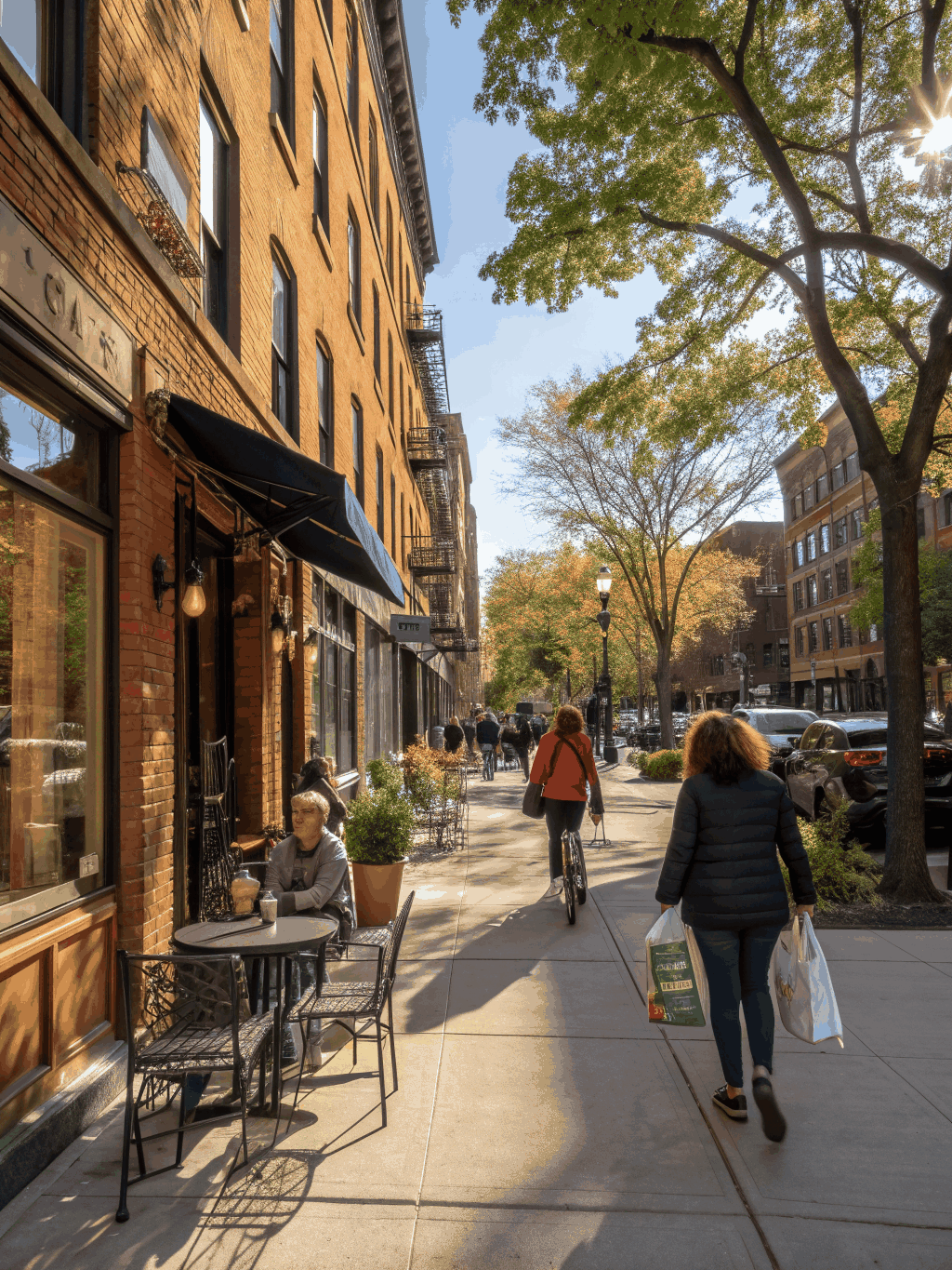 Walkable downtown South Miami commercial center with cafes and local shops